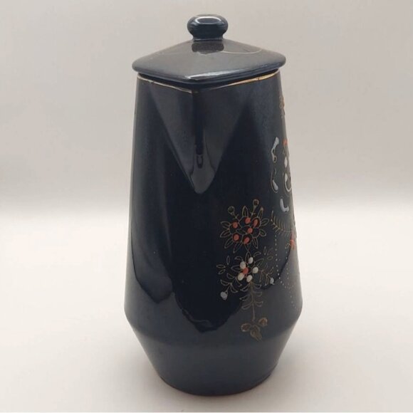 Vintage Redware Rooster Moriage 4-Piece Set 2-Shakers Coffee Pot & Lid Japan MCM - Picture 5 of 12